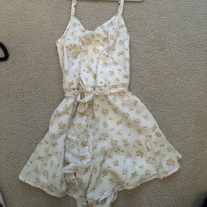 yellow flowered hollister dress